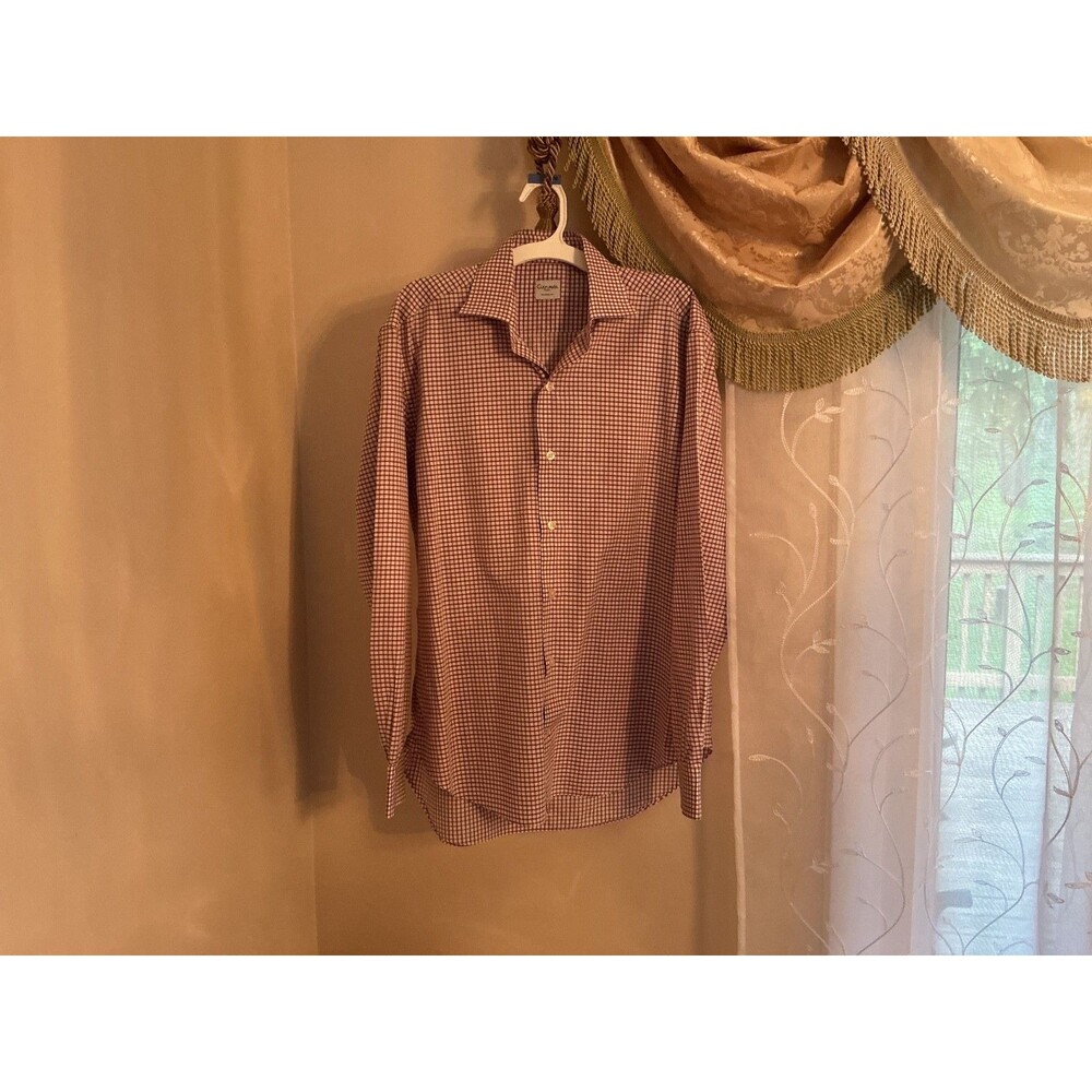 Culturata Roma mens shirt Sz 15 3/4 40, Medium Plaid Taylored Fit. Made in ITALY